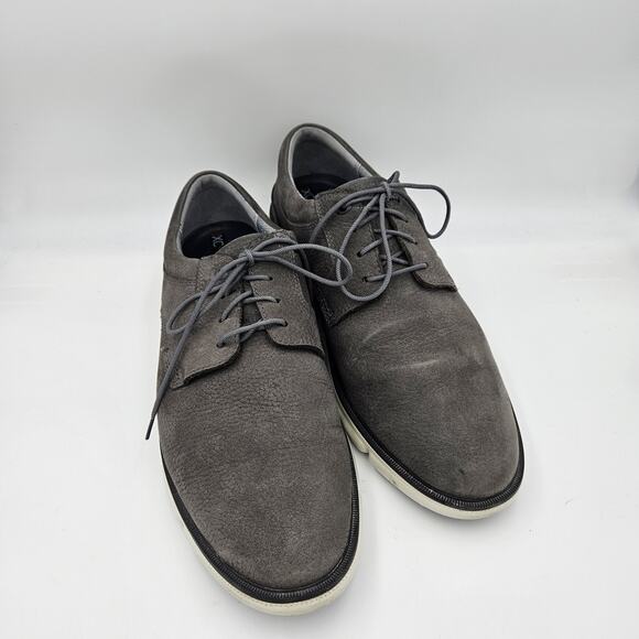 Johnston & Murphy XC4 Tanner Dark Gray Nubuck Leather Plain Toe Shoe Mens 10.5 - Picture 1 of 7